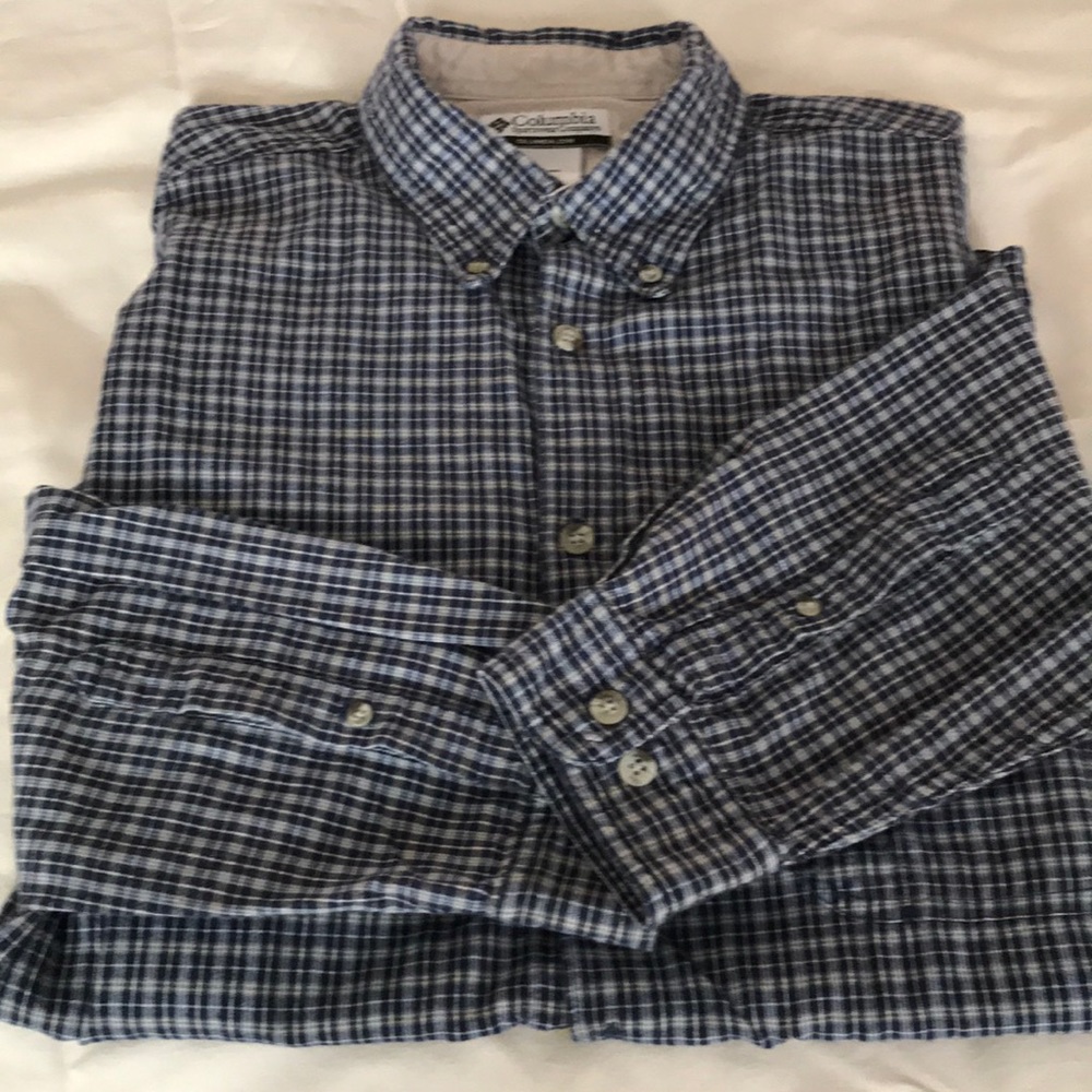 Men’s 100% Cotton Navy Plaid Shirt